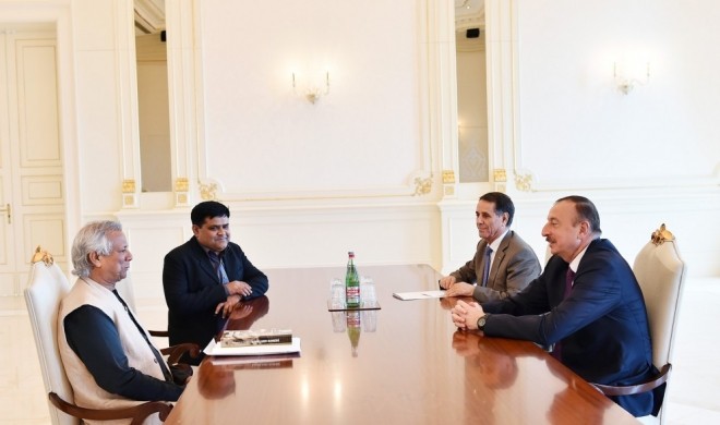 Ilham Aliyev received Muhammad Yunus