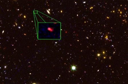 Hubble Space Telescope discovers ancient galaxy