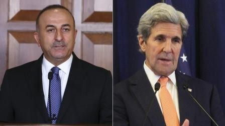Kerry, Cavusoglu discuss Syrian crisis over phone