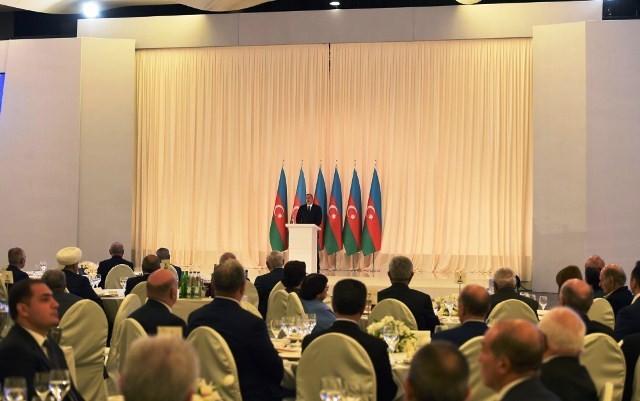 Ilham Aliyev attended official reception