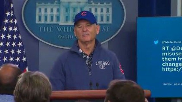 Мюррей «поработал» пресс-секретарем Обамы